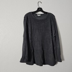 Black Long Sleeve Top Sz L